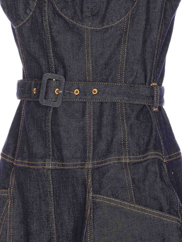 The Best Shops Self Portrait: マキシドレス - フレアジーンズ - ブルー