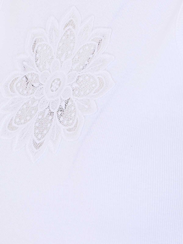 The Best Shops TWINSET: Tops y camisetas sin mangas - Top - Blanco