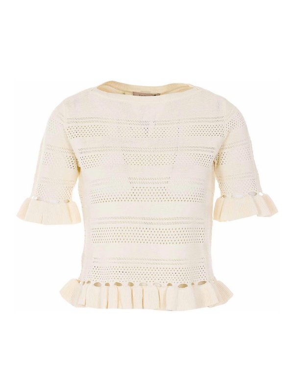 TWINSET: Camisetas - Camiseta - Blanco