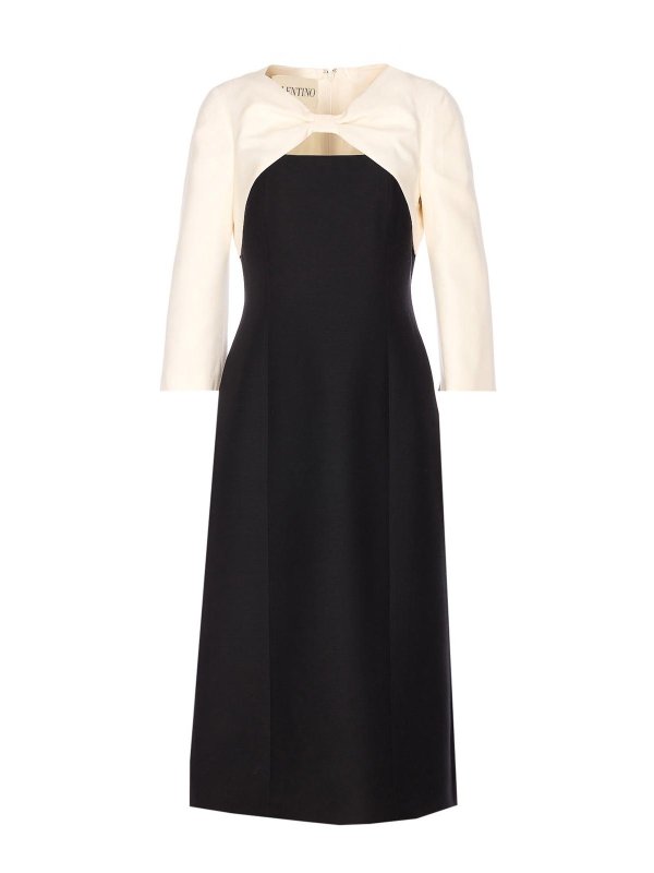 VALENTINO GARAVANI: ニーレングスドレス - 膝丈ドレス - 黒