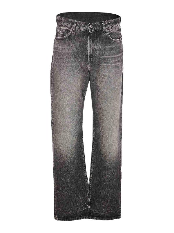 VERSACE: Jeans Rectos - Vaqueros Rectos - Gris