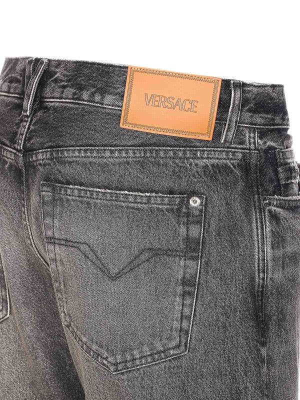 The Best Shops VERSACE: Jeans Rectos - Vaqueros Rectos - Gris