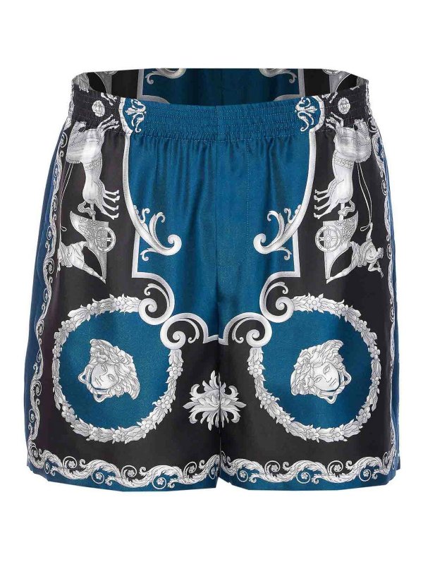 VERSACE: Trousers Shorts - Blue Shorts