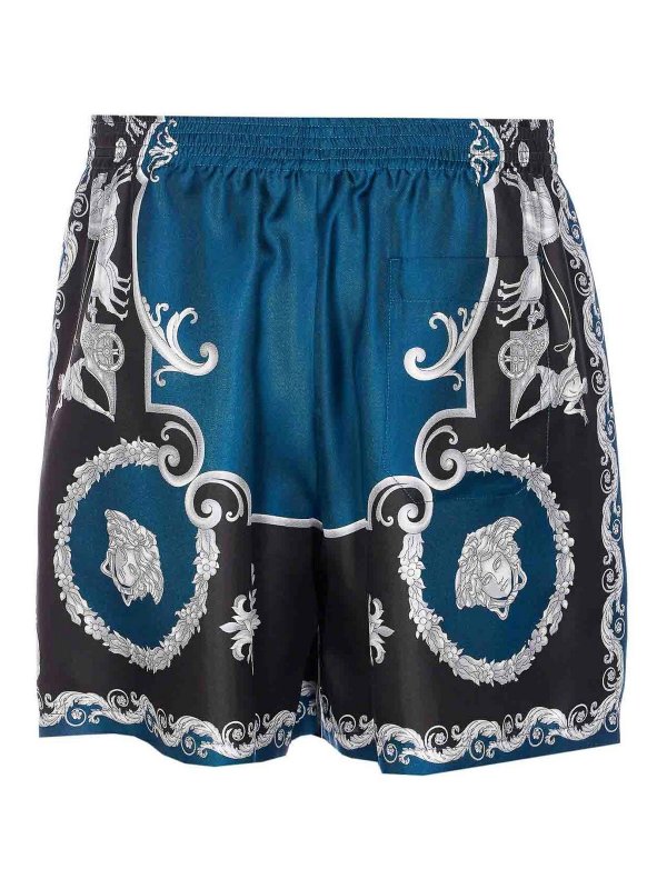 VERSACE: Trousers Shorts online - Blue Shorts