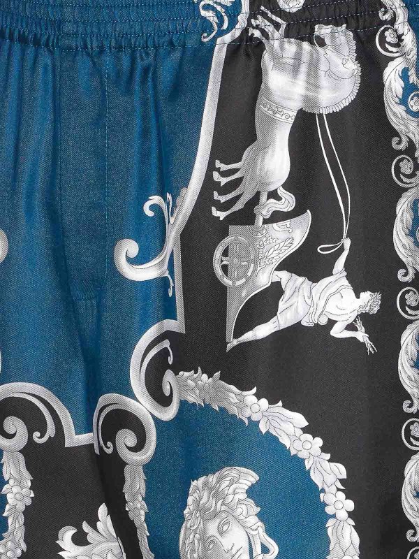 The Best Shops VERSACE: Trousers Shorts - Blue Shorts