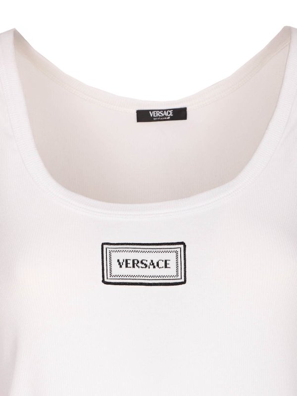 Canotta bianca con logo shop online: VERSACE