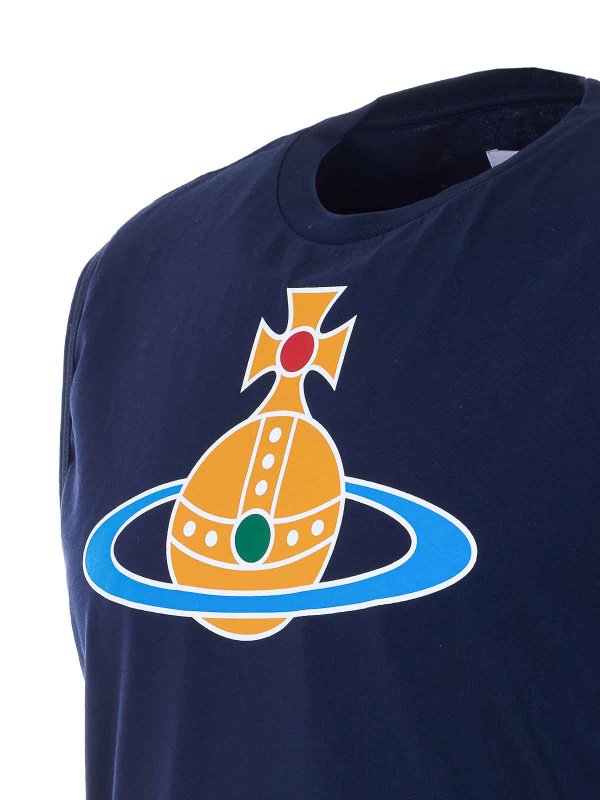 The Best Shops VIVIENNE WESTWOOD: t-shirt - T-shirt Orb oversize blu