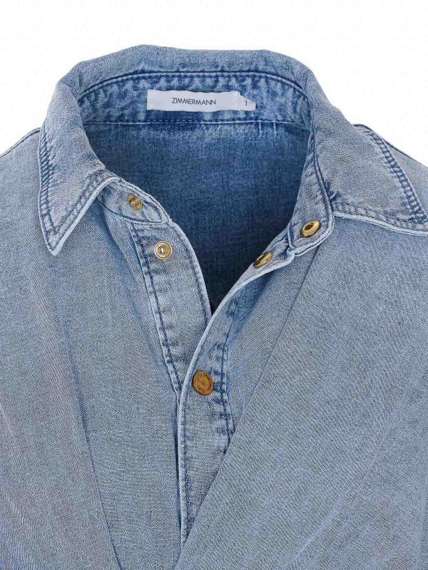 膝丈ドレス - ブルー shop online: ZIMMERMANN