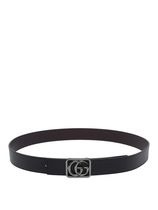 GUCCI: belts - Reversible Gg Marmont Belt