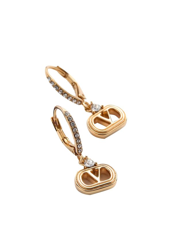 VALENTINO GARAVANI: Earrings online - Gold Vlogo Signature Earrings