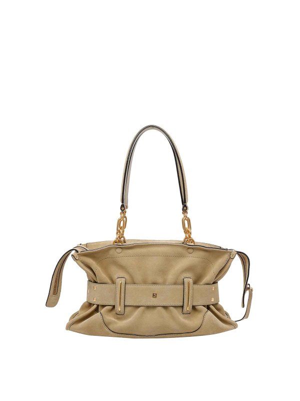 The Best Shops Balmain: Schultertaschen - Schultertasche - Beige