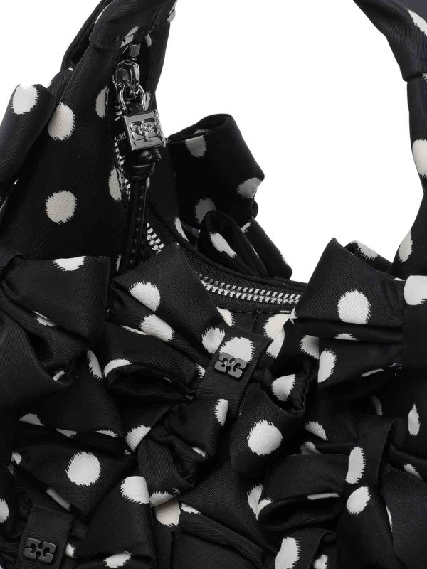 Borsa hobo nera shop online: GANNI