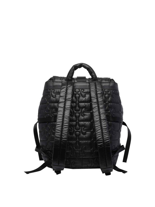 The Best Shops GANNI: backpacks - Black Re-Tech Quilted Backpack