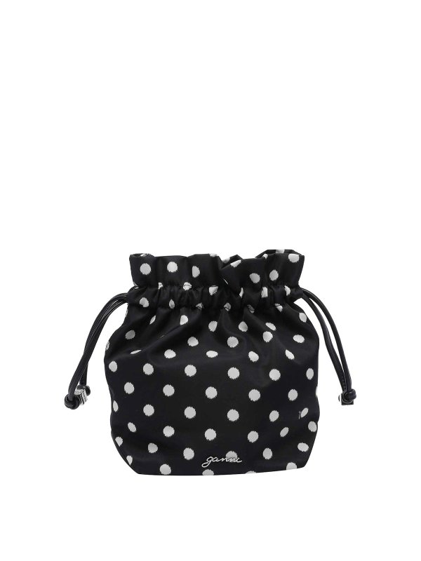 GANNI: クラッチバッグ - クラッチバッグ - 黒