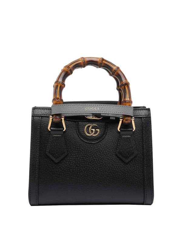 GUCCI: totes bags - Black Diana Small Shopping Bag