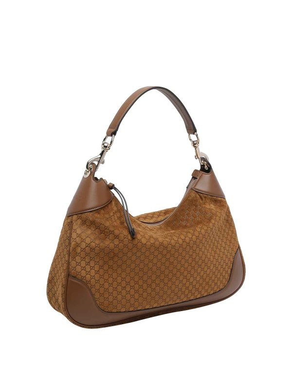 GUCCI: shoulder bags online - Brown Medium B Shoulder Bag
