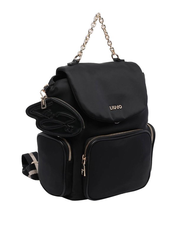 Liu Jo: backpacks online - Black Logo Backpack