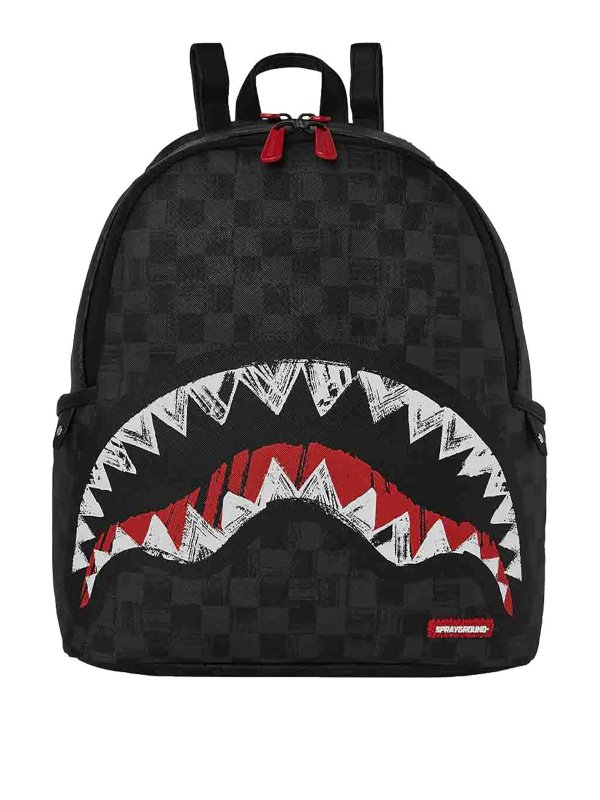 SPRAYGROUND: backpacks - Scribble Shark Savage Backpack