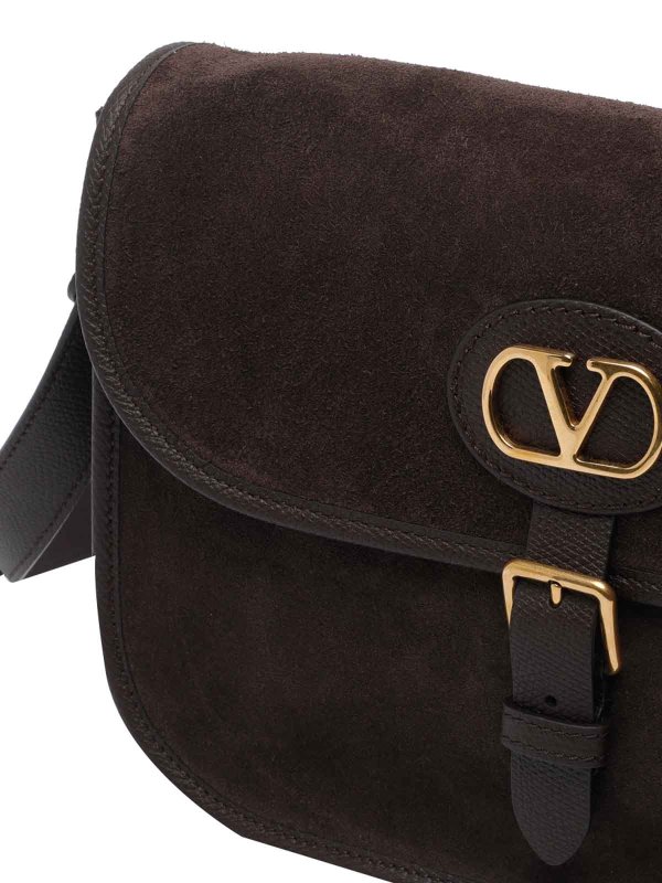 Dark Brown Suede Antibes Crossbody Bag Replica 
online: VALENTINO GARAVANI