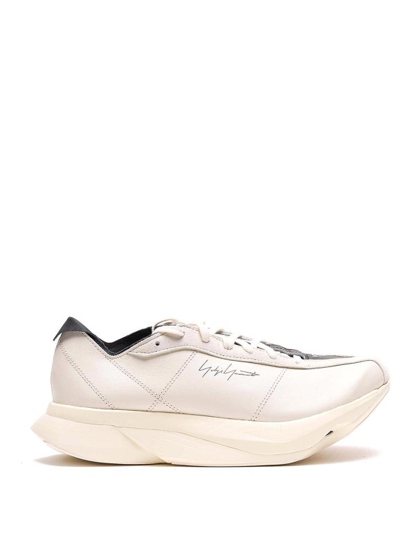 Y-3: Chaussures de sport - Baskets - Blanc