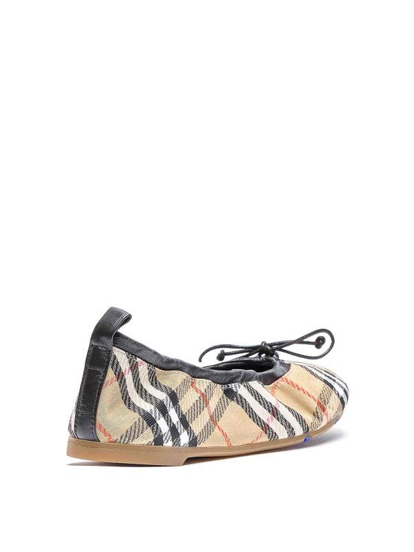 BURBERRY: flat shoes online - Beige Check Ballets