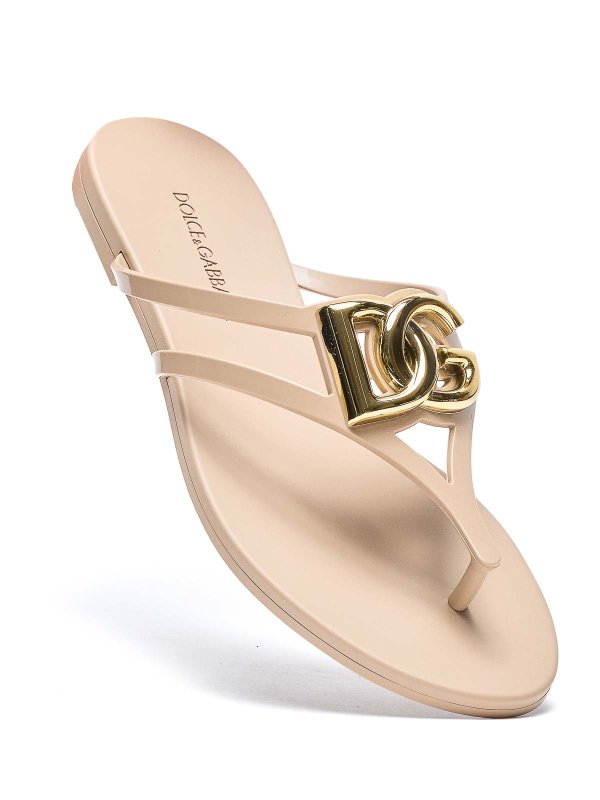 The Best Shops DOLCE & GABBANA: ビーチサンダル - ビーチサンダル - ヌードカラー