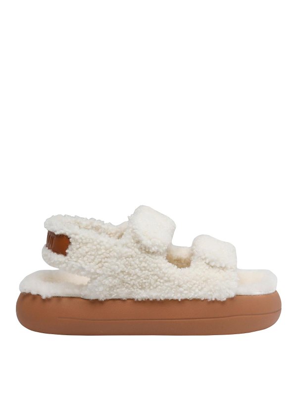 Moon Boot: sandali - Sandali in shearling