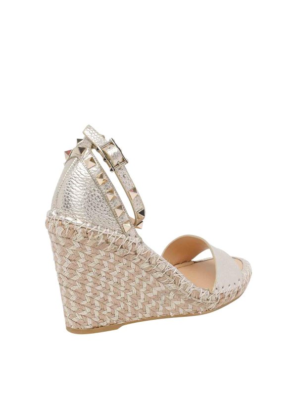 The Best Shops VALENTINO GARAVANI: sandals - Rockstud Double Wedge Sandals