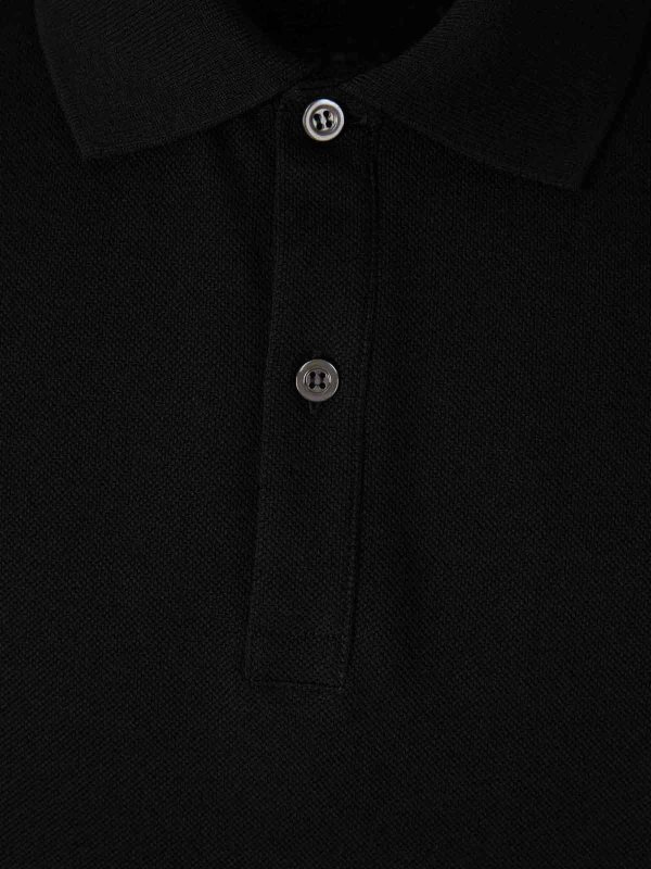 ALEXANDER MCQUEEN: polo shirts online - Black Cotton Polo Shirt