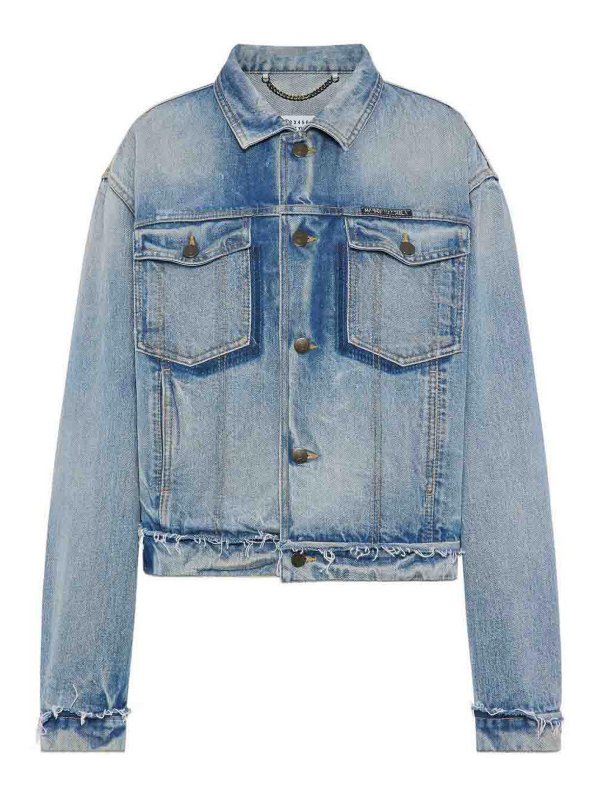 Maison Margiela: デニムジャケット - デニムジャケット - ブルー