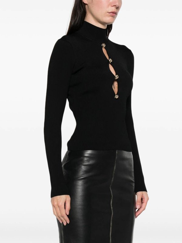 Rundhalspullover - Schwarz shop online: Self Portrait