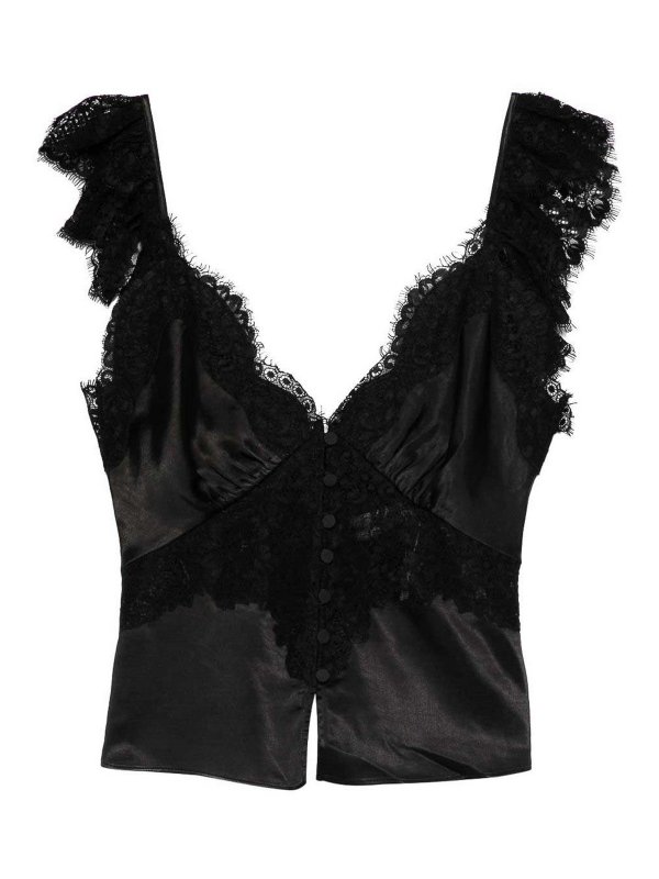 Self Portrait: Strickpullover mit V-Ausschnitt - V-Pullover - Schwarz