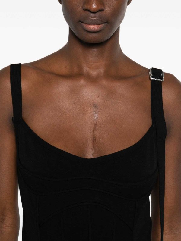 The Attico: ニーレングスドレス online - 膝丈ドレス - 黒