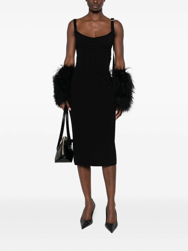 The Best Shops The Attico: ニーレングスドレス - 膝丈ドレス - 黒