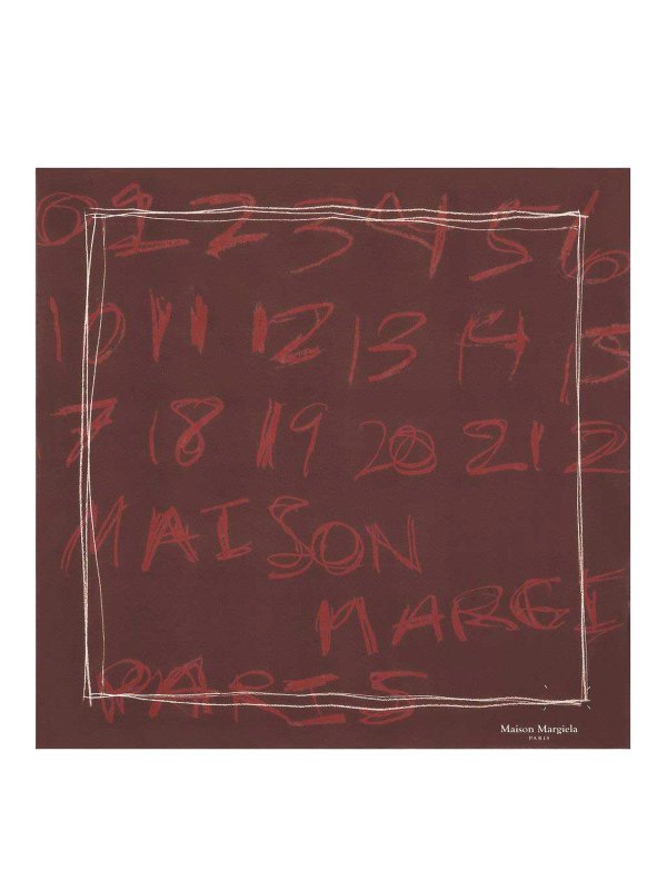 Maison Margiela: スカーフ - スカーフ - ダークレッド