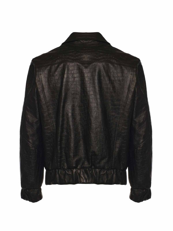 レザージャケット - 黒 Replica 
online: GIULIANO GALIANO