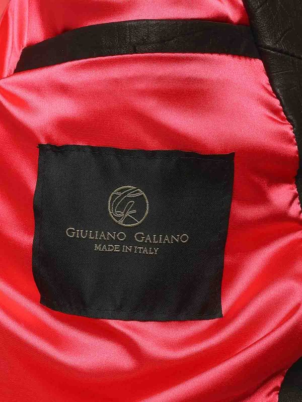 The Best Shops GIULIANO GALIANO: レザージャケット - 黒