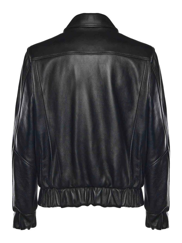 The Best Shops GIULIANO GALIANO: レザージャケット - レザージャケット - 黒