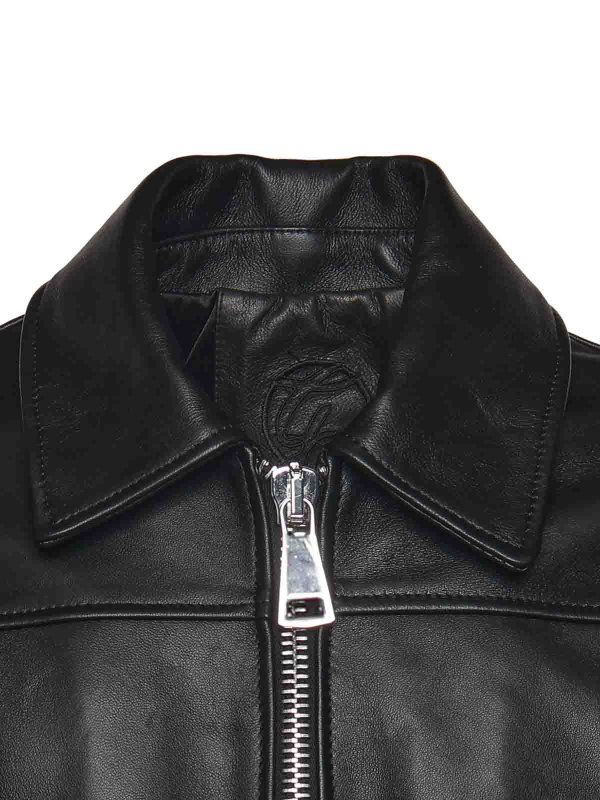 レザージャケット - 黒 Replica 
online: GIULIANO GALIANO