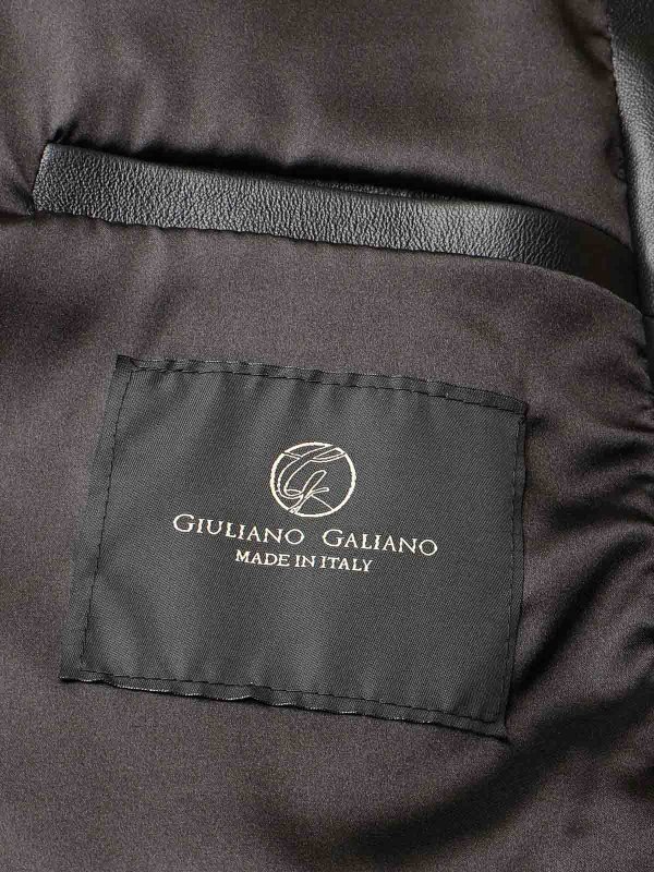 The Best Shops GIULIANO GALIANO: レザージャケット - 黒