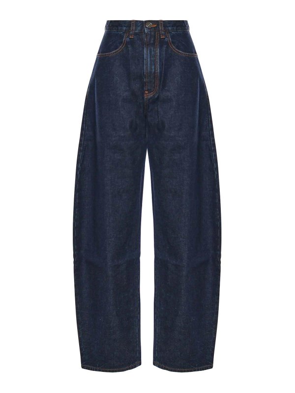 Alaïa: Jeans Rectos - Vaqueros Rectos - Azul