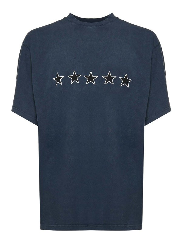 BALENCIAGA: T-shirts - T-Shirt - Dunkelblau