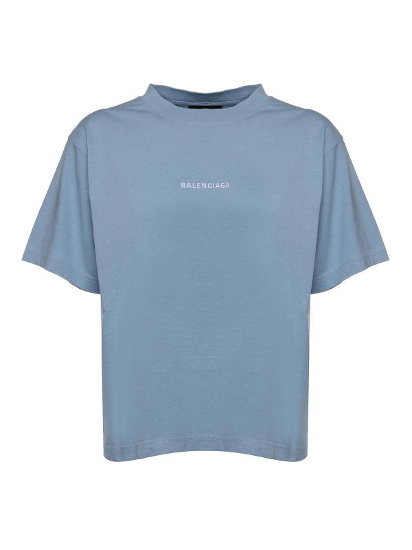 BALENCIAGA: Camisetas - Camiseta - Azul