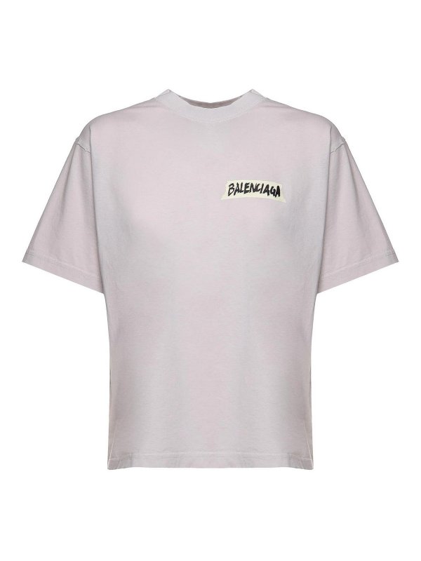 BALENCIAGA: Camisetas - Camiseta - Blanco