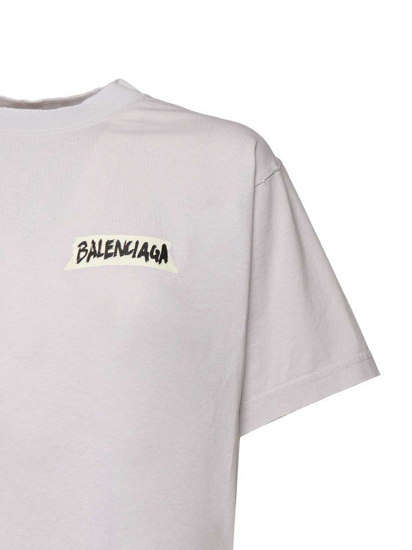 BALENCIAGA: Camisetas online - Camiseta - Blanco