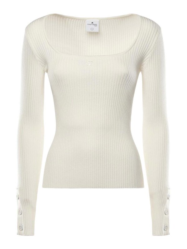 Courreges: Tops y camisetas sin mangas - Top - Blanco