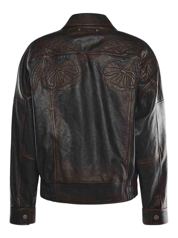 The Best Shops GOLDEN GOOSE: ボンバージャケット - ボンバージャケット - ボルドー