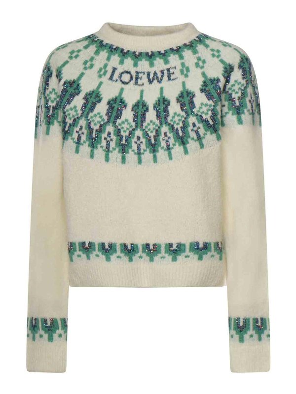 LOEWE: crew necks - Wool Blend Sweater
