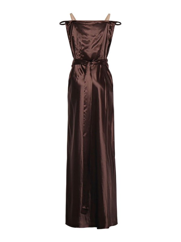 The Best Shops MIU MIU: maxi dresses - Long Satin Dress