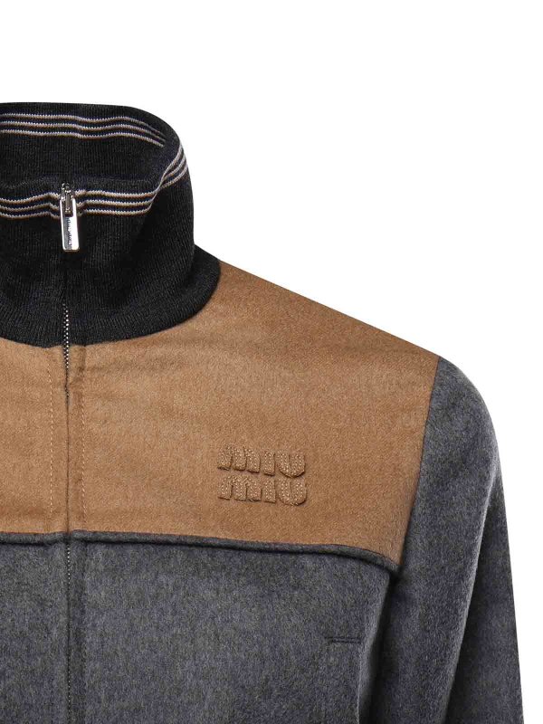 MIU MIU: blazers online - Velour Zip-Up Blouson